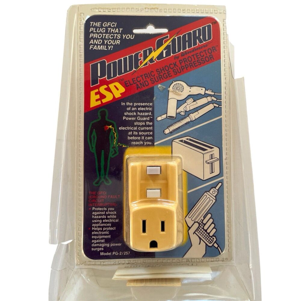 Vintage Windmere Power Guard ESP GFCI Surge Protector Plug Model PG-2/257 Sealed